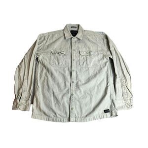 Hollister Shirt Adult Medium Seafoam Green Oversized Fit Button Up Chamois Mens‎